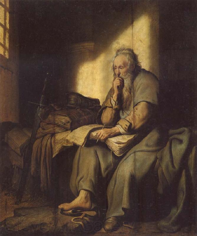 REMBRANDT Harmenszoon van Rijn The Apostle Paul in Prison Norge oil painting art